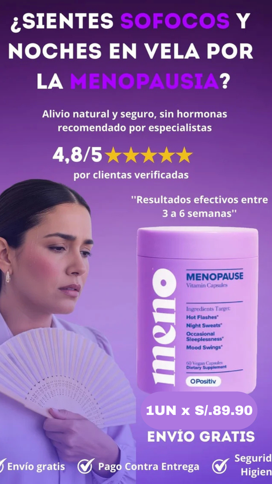 Meno Formula Natural – Apoyo para la Menopausia 🌿