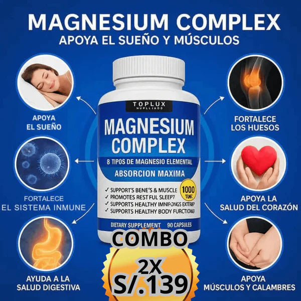 Magnesio Complex ™ l Complejo de magnesio 8 en 1
